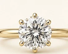 Anillo de Compromiso Solitario Redondo — detalle