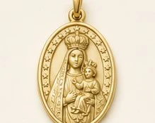 Medalla Virgen de la Caridad del Cobre — detalle