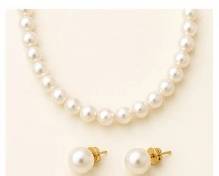 Juego Collar y Broqueles de Perla