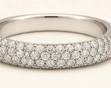 Alianza con Pavé de Diamantes — detalle