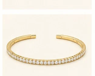 Brazalete flexible con diamantes
