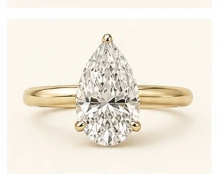 Anillo de Compromiso Solitario Pera