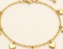 Tobillera con Charm de Corazón — detalle