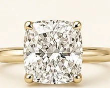 Anillo de Compromiso Solitario Cushion — detalle