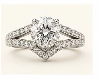 Anillo de Compromiso de Brazo Dividido