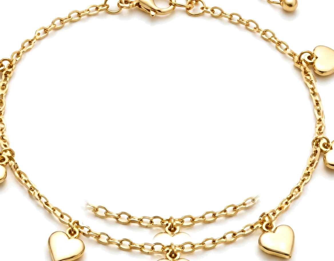 Tobillera con Charm de Corazón — detalle