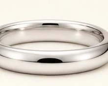 Alianza de Oro Blanco Pulido — detalle