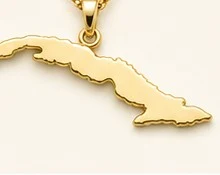 Dije Silueta de Cuba — detalle