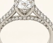 Anillo de Compromiso Catedral con Pavé — detalle