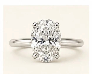 Anillo de Compromiso Solitario Ovalado