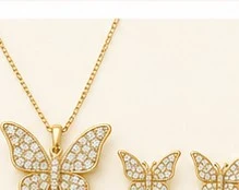 Juego de Mariposa: Collar y Aretes — detalle