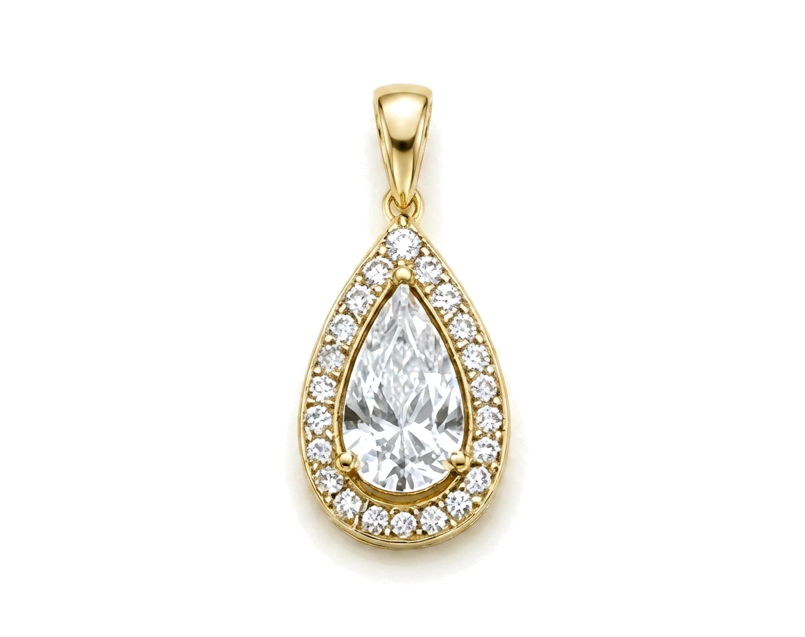 Dije Gota de Diamantes — detalle