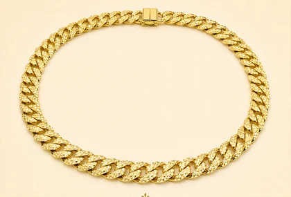 Cadena Cubana diamantada