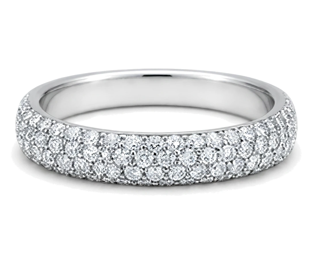 Alianza con Pavé de Diamantes
