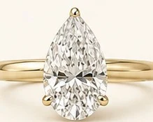Anillo de Compromiso Solitario Pera — detalle