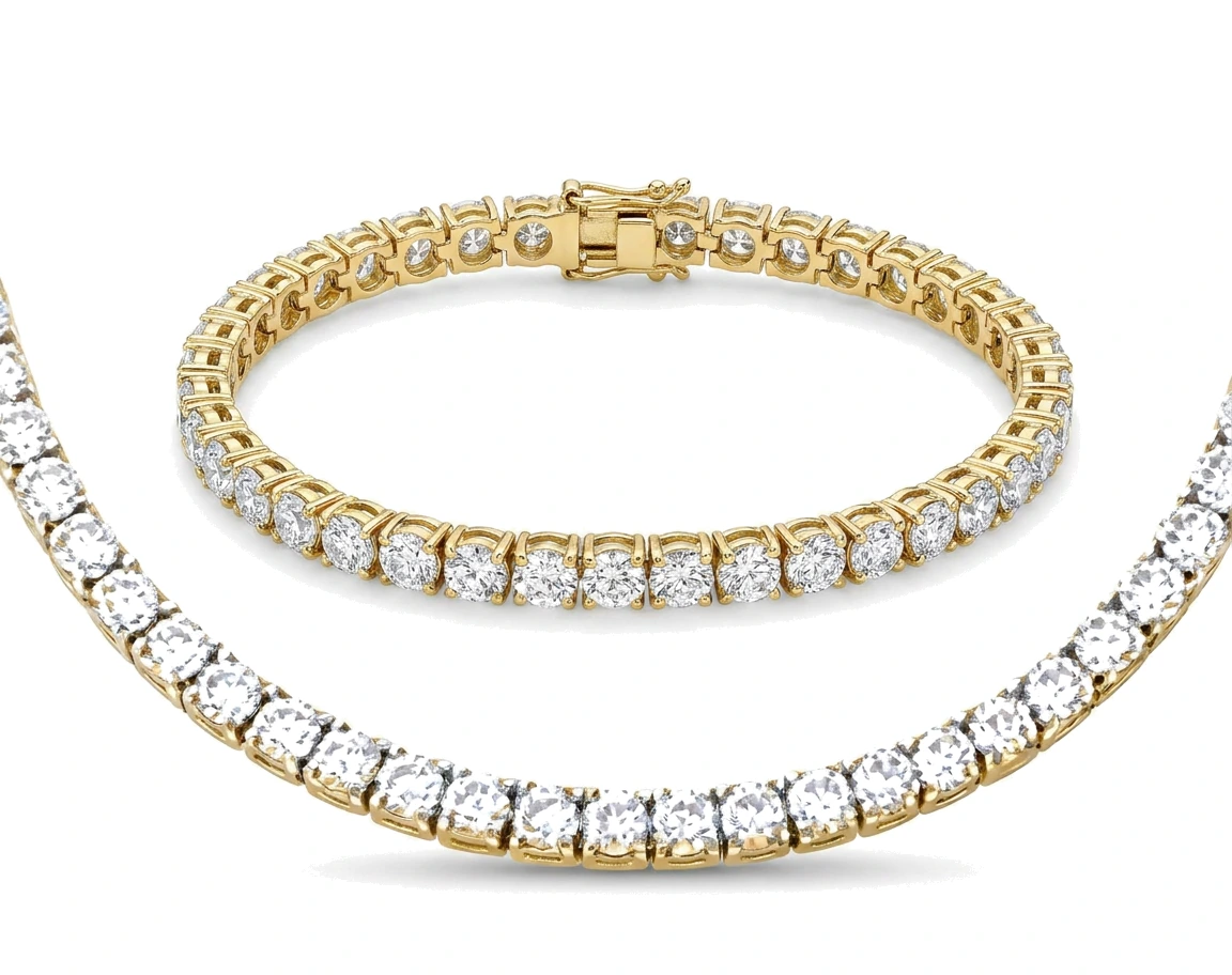 Juego Collar y Manilla Tennis — detalle