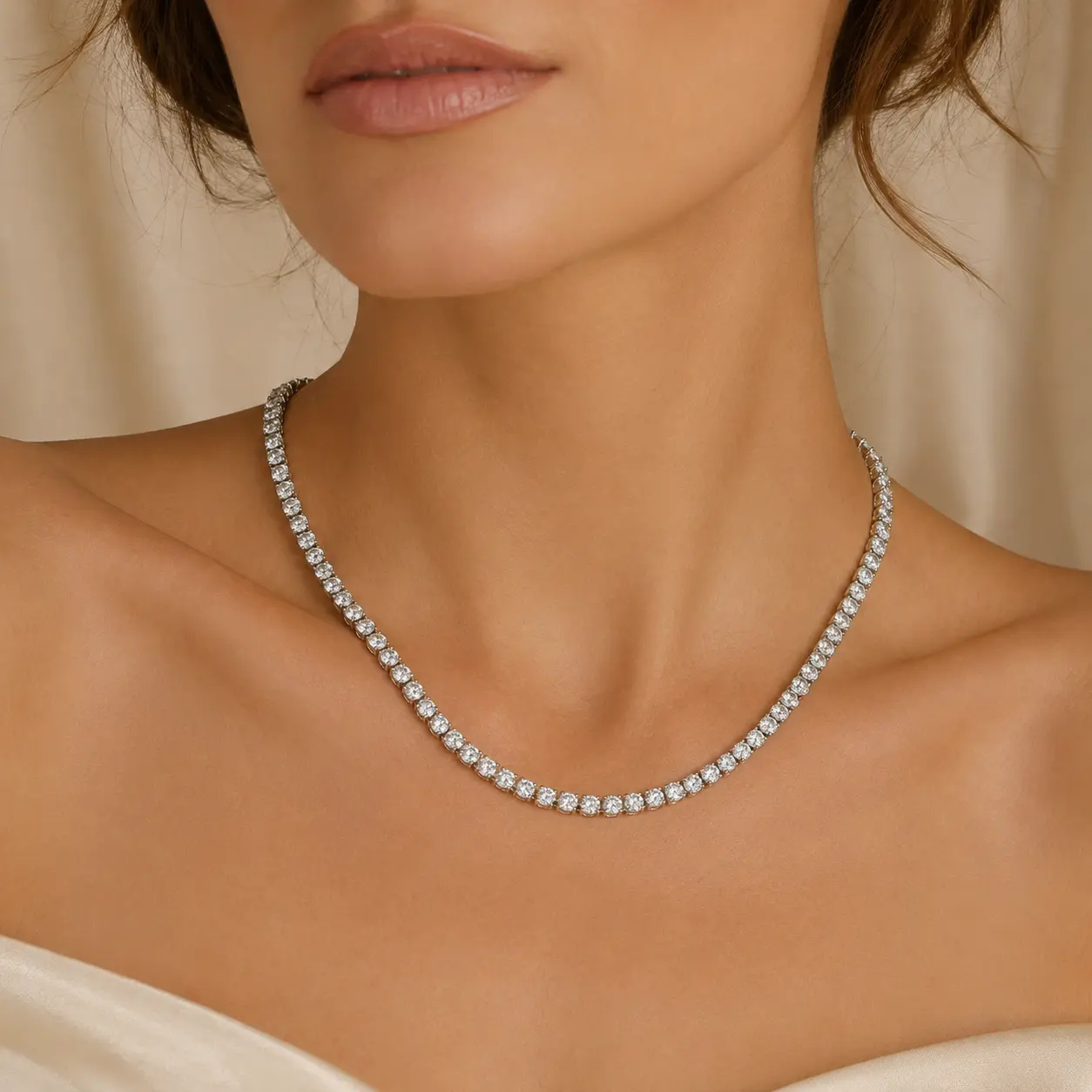 Cadena Tennis de diamantes — en modelo (2)