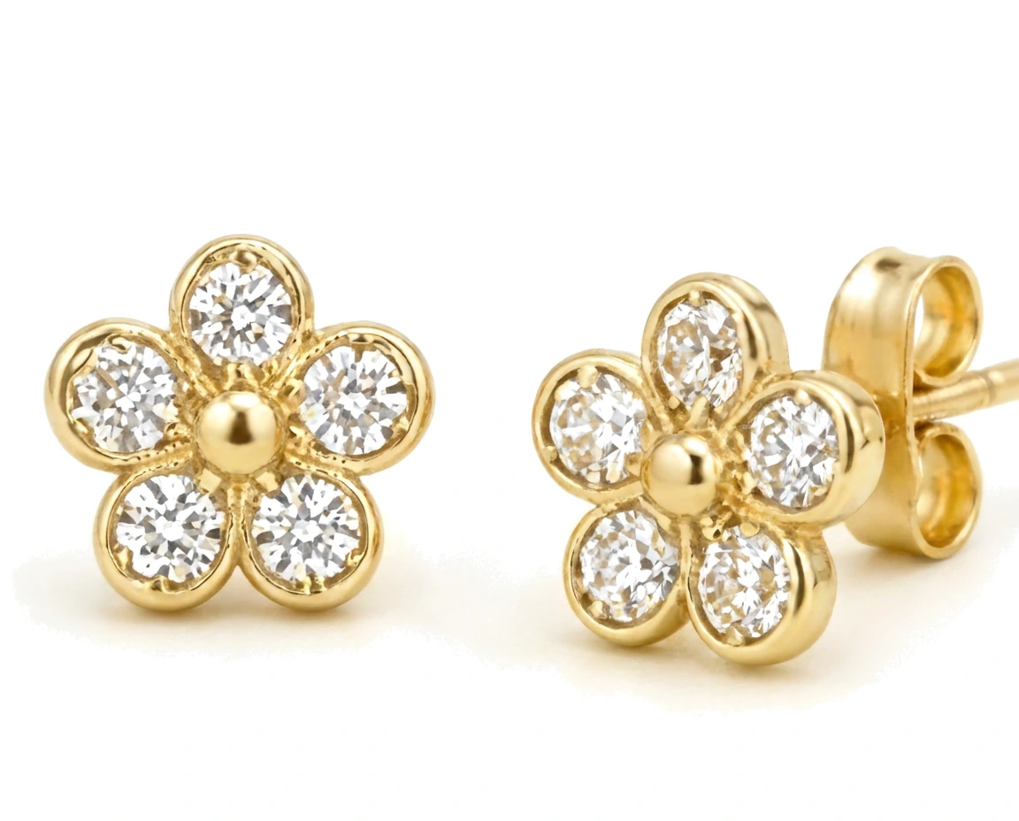 Broqueles Infantiles de Flor — detalle