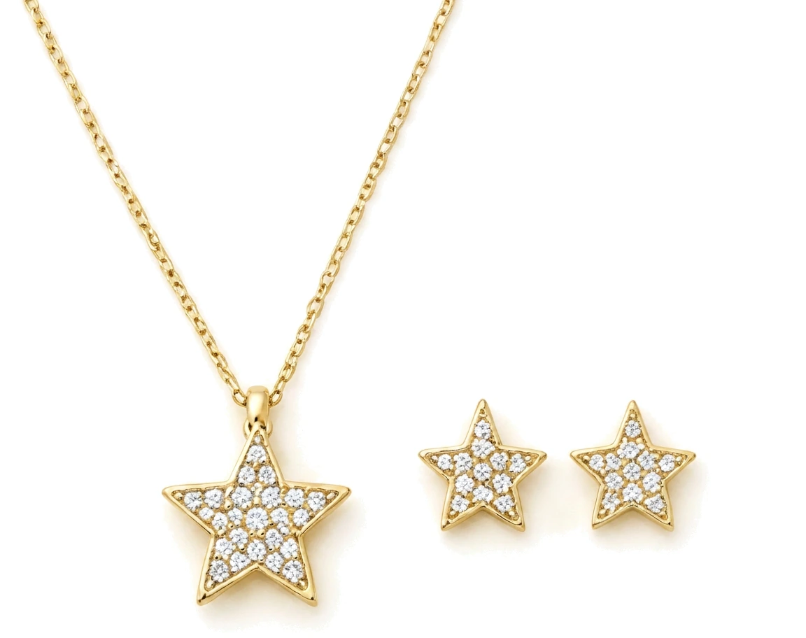Juego de Estrella: Collar y Aretes