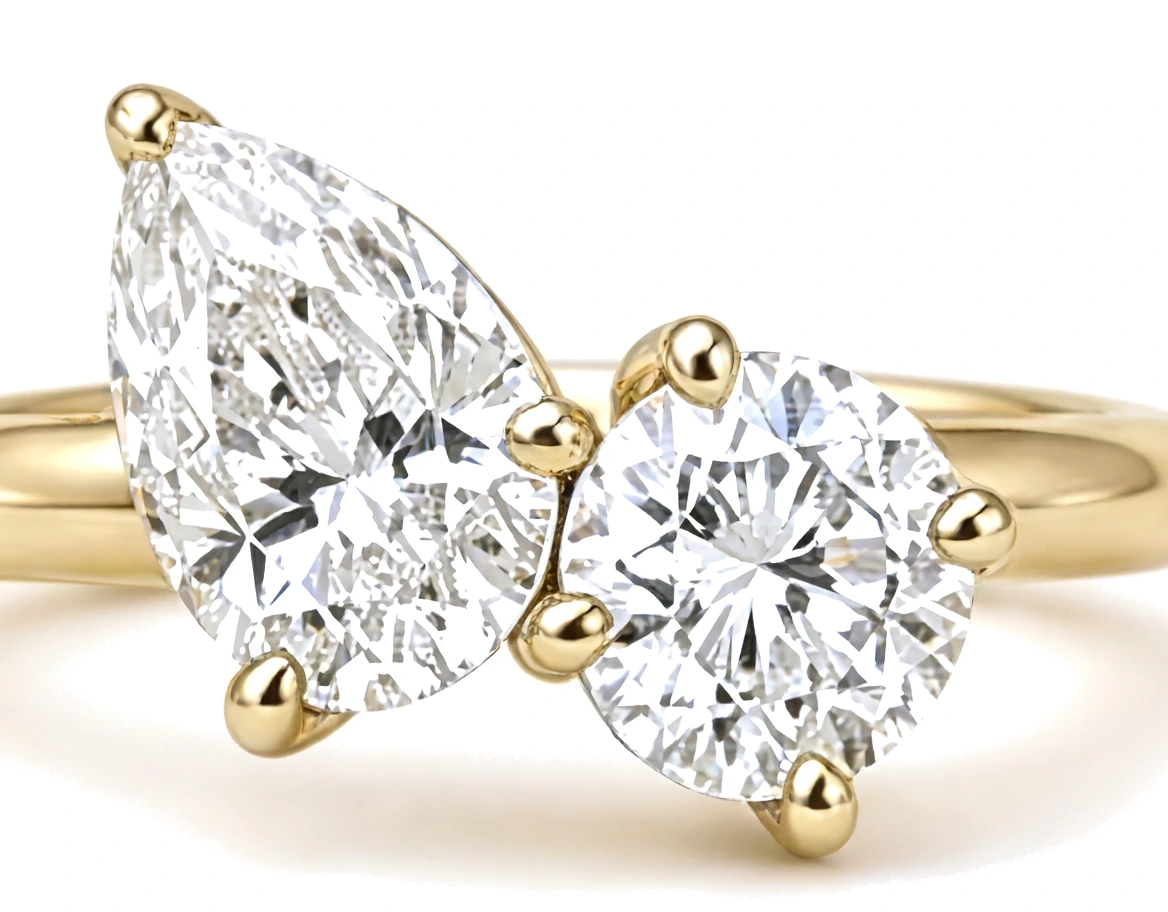 Anillo de Compromiso Toi et Moi — detalle