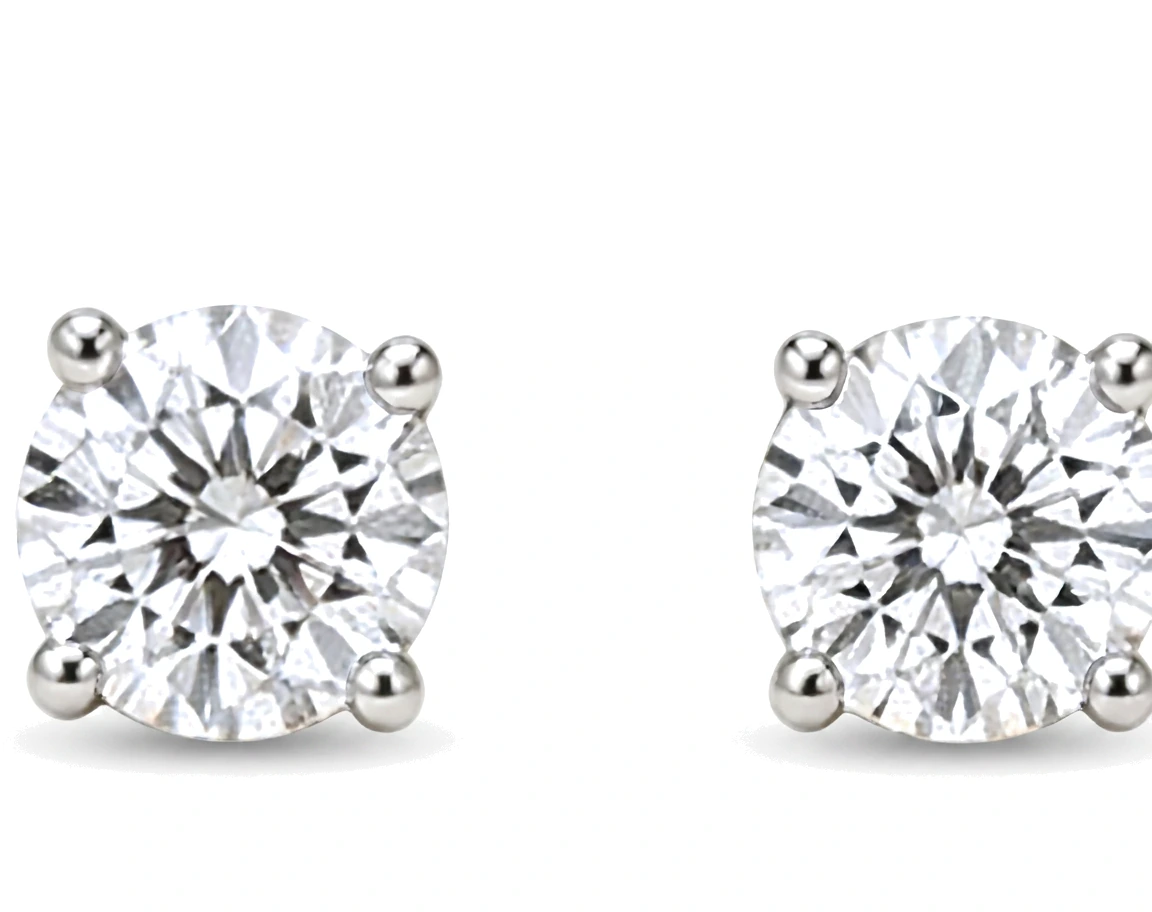 Arete Broquel de Diamante Redondo — detalle