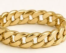 Anillo Eslabón Cubano — detalle