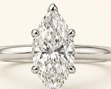 Anillo de Compromiso Solitario Marquesa — detalle