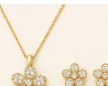 Juego de Flor: Collar y Aretes — detalle