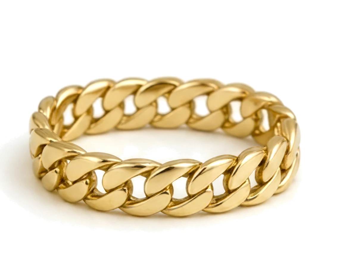 Anillo Eslabón Cubano