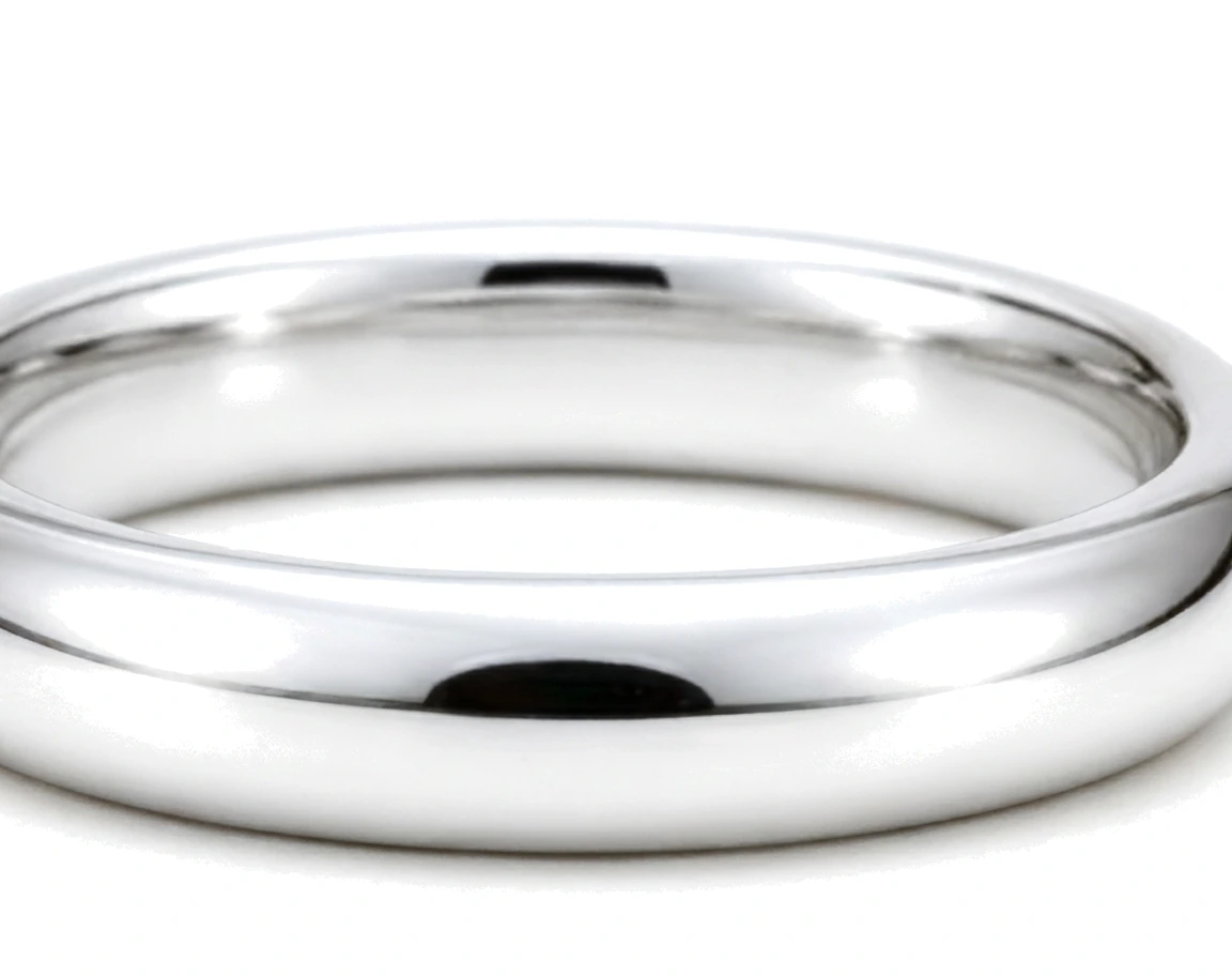 Alianza de Oro Blanco Pulido — detalle