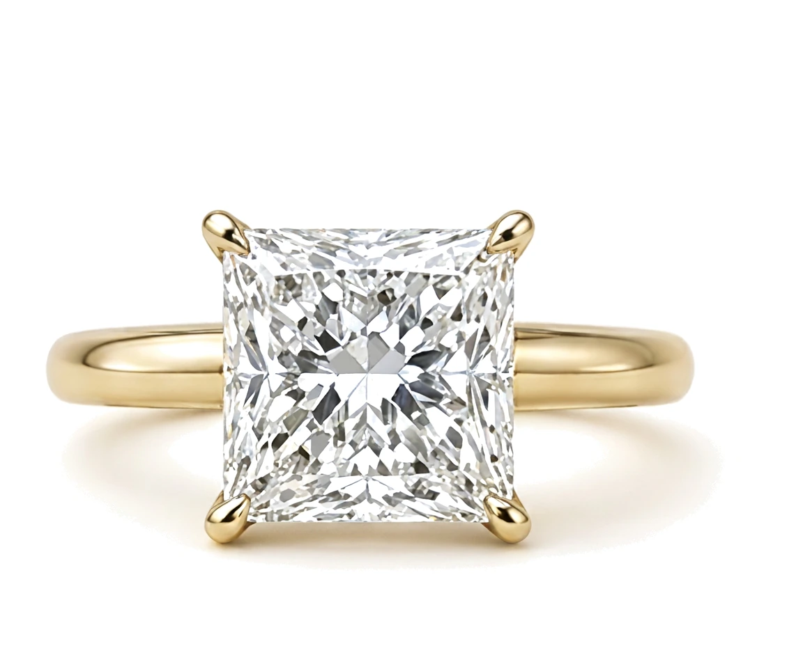 Anillo de Compromiso Solitario Princesa