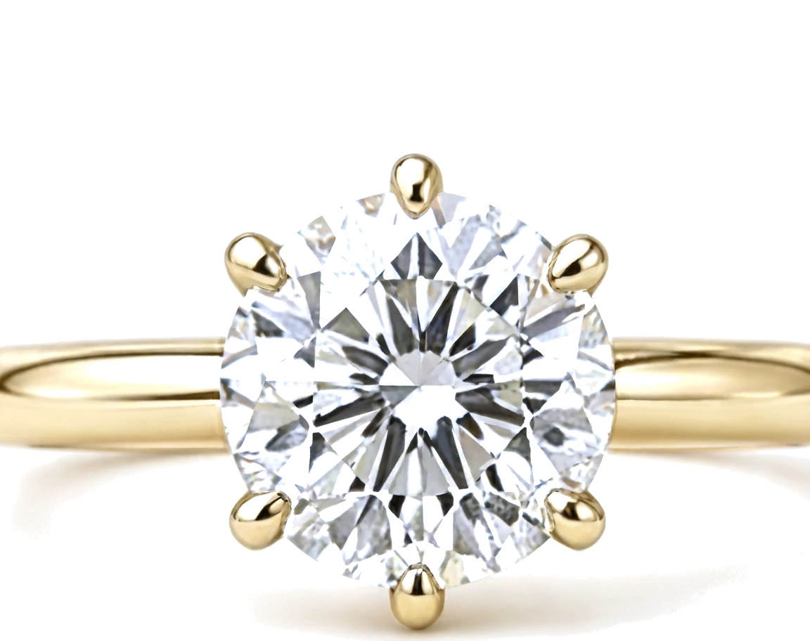 Anillo de Compromiso Solitario Redondo — detalle