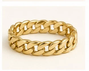 Anillo Eslabón Cubano