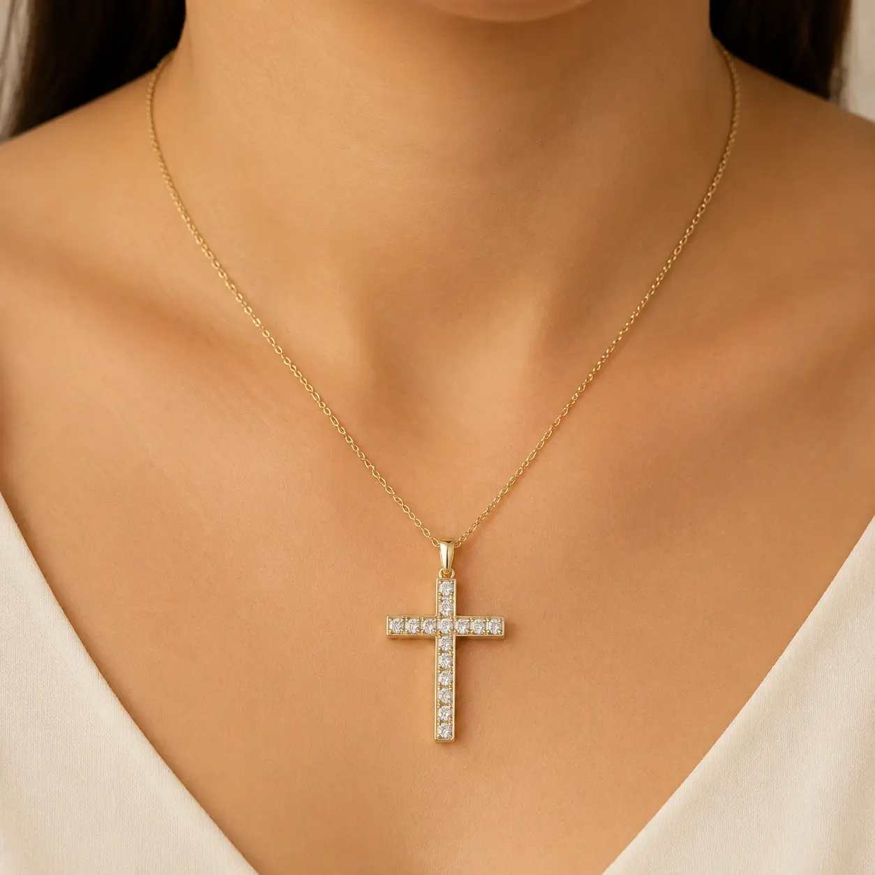 Cruz con Diamantes