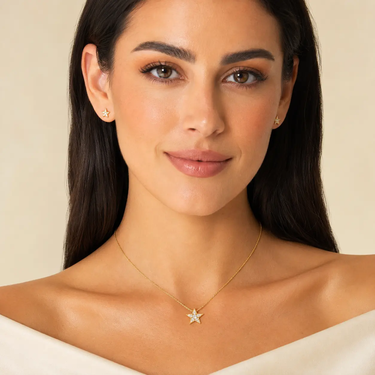 Juego de Estrella: Collar y Aretes