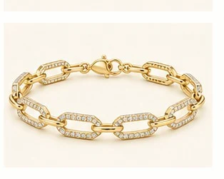 Manilla de eslabones con diamantes