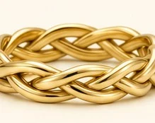 Alianza de Oro Trenzado — detalle