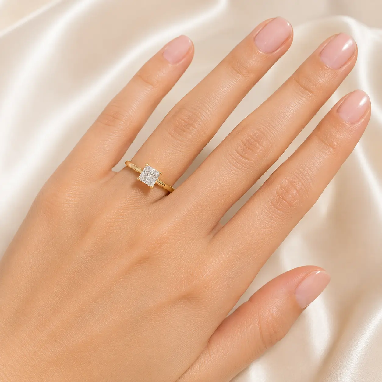 Anillo de Compromiso Solitario Princesa