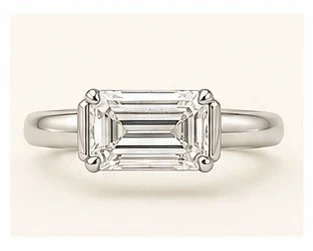 Anillo de Compromiso Esmeralda East-West
