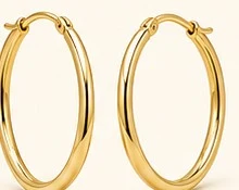 Arete Aro Fino Clásico — detalle