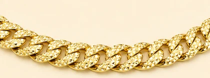 Cadena Cubana diamantada — detalle