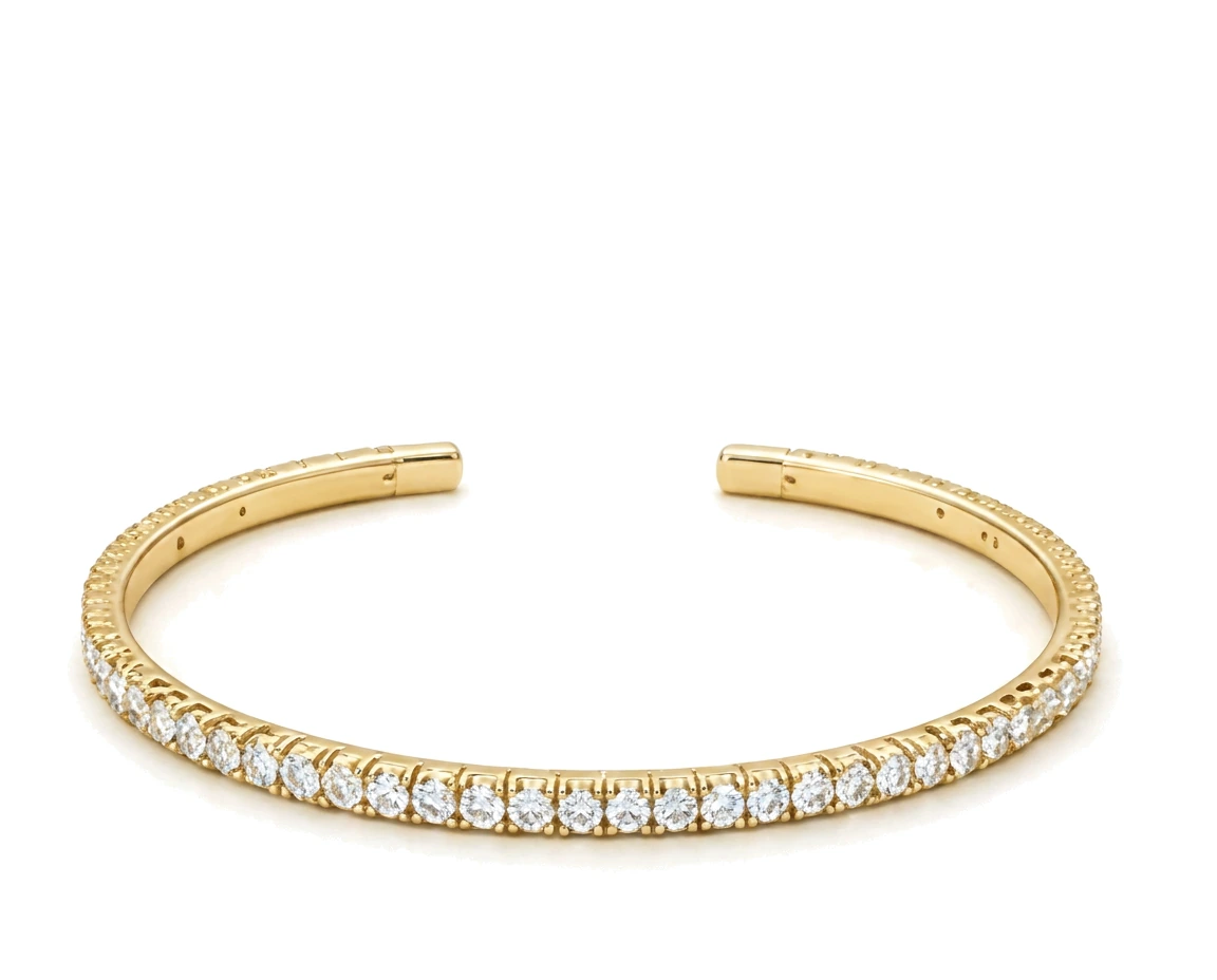 Brazalete flexible con diamantes