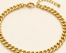 Tobillera Barbada Curb — detalle