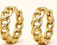 Arete Huggie Cubano — detalle