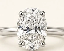 Anillo de Compromiso Solitario Ovalado — detalle