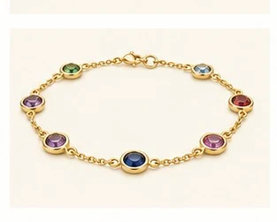 Manilla con gemas de color